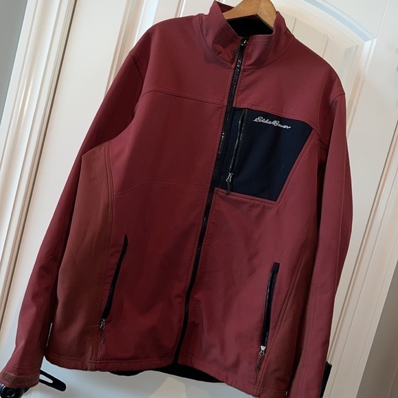 EDDIE Bauer Men's Windfoil Elite Softshell Jacket rust color size XLT retail$159 - Picture 16 of 16